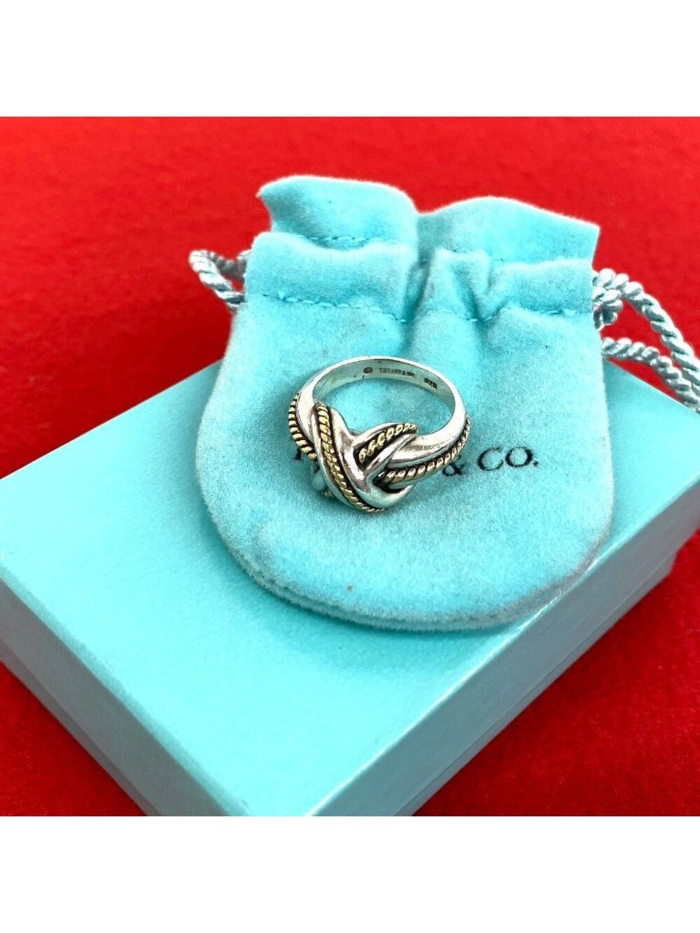 Tiffany & Co Vintage Signature Ring Silver